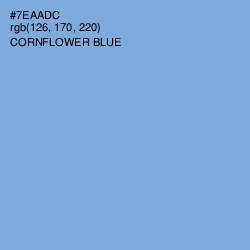 #7EAADC - Cornflower Blue Color Image